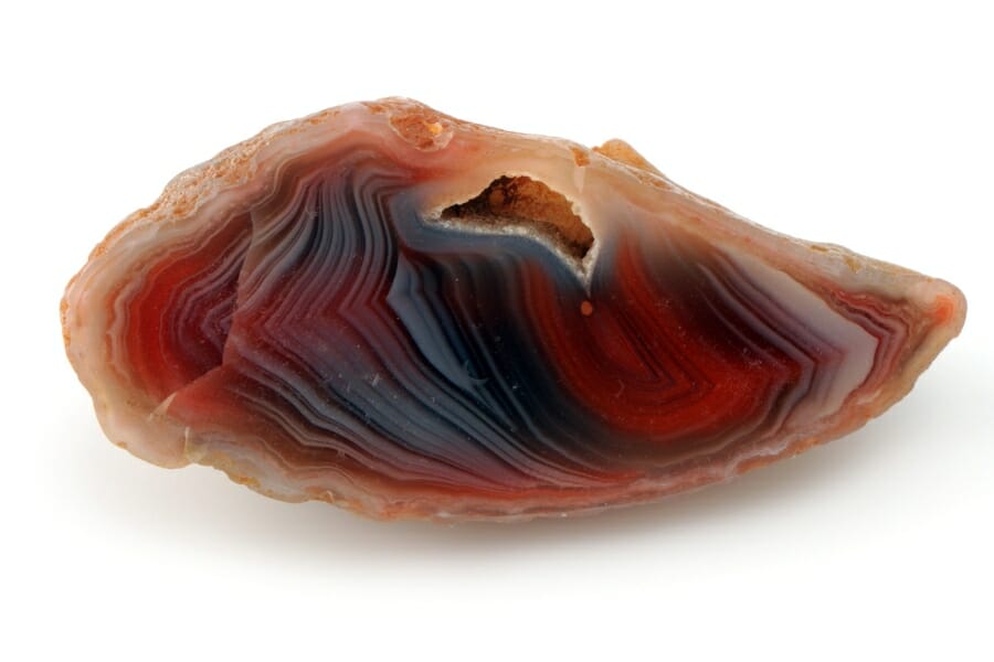 A mesmerizing agate crystal with an intricate pattern
