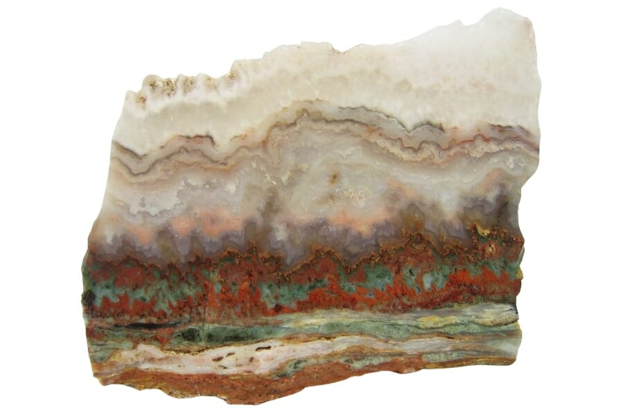 A gorgeous rectangular shaped agate rock with a unique detail