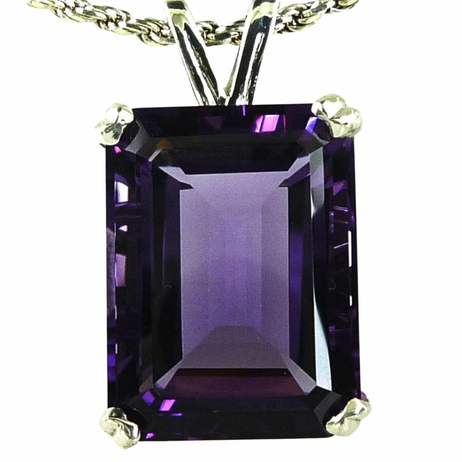 Dark purple quartz pendant
