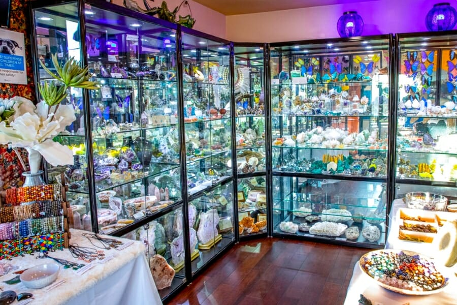 Showroom containing the great selections of natural wonders in Andaluz Artisans