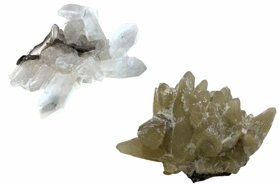 How calcite vs quartz looks side by side