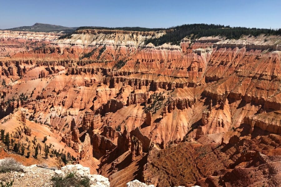 A majestic formation of rocks at the Cedar Breaks National Monument