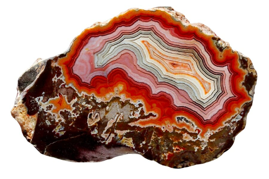 A vibrant and colorful dryhead agate from Montana
