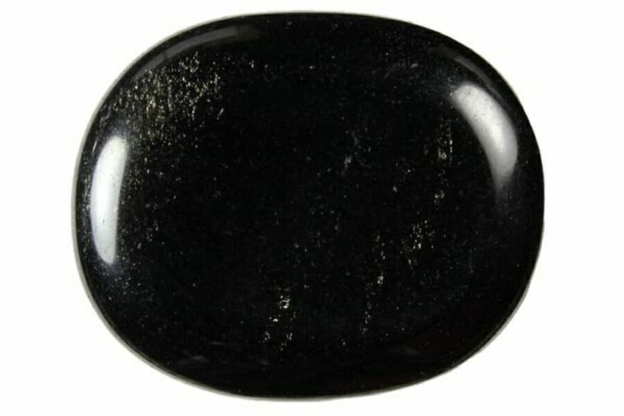 a perfect oblong-shaped obsidian stone
