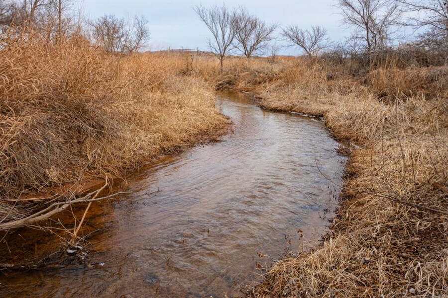 Washita River and its surrounding landscapes located at the Kiowa County