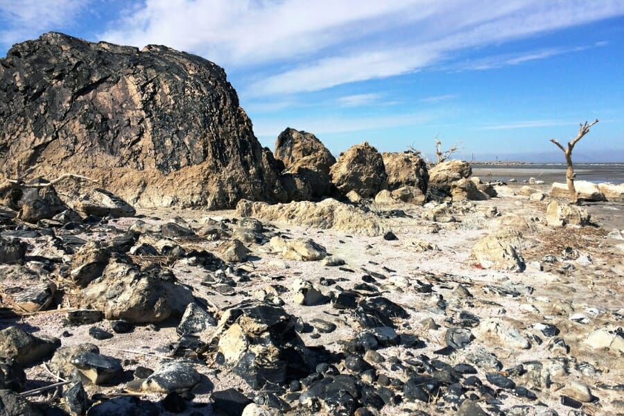 A view of Salton Buttes, where Obsidian Butte is a part of