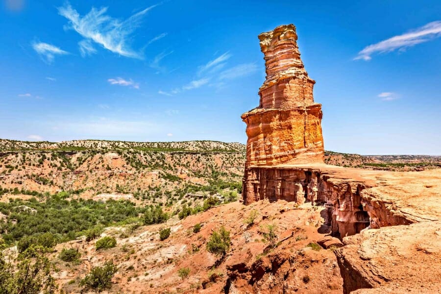 The majestic and historic tower canyon at Palo Duro Canyon State Park