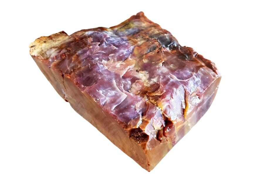 A stunning piece of petrified wood with beautiful patterns