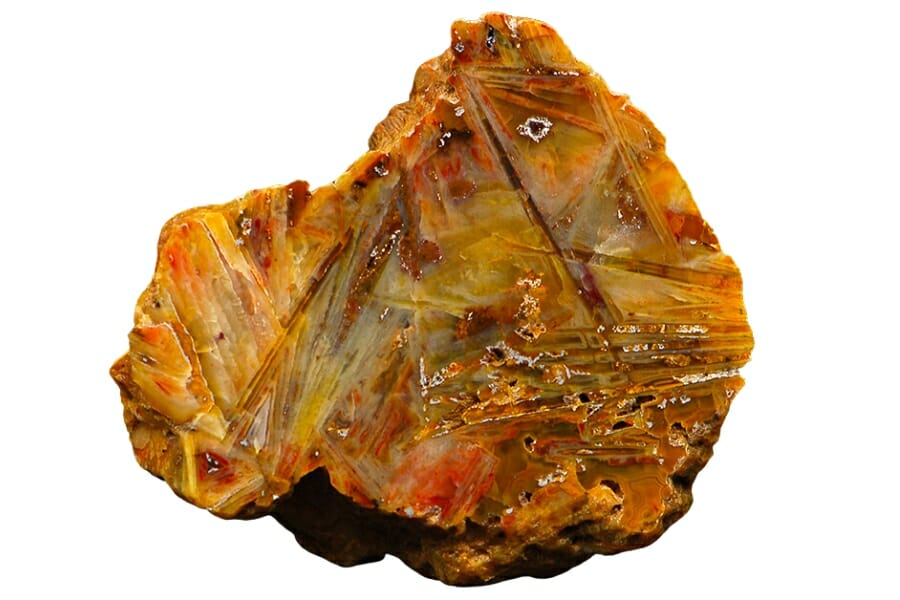 An intricate piece of sagenitic agate