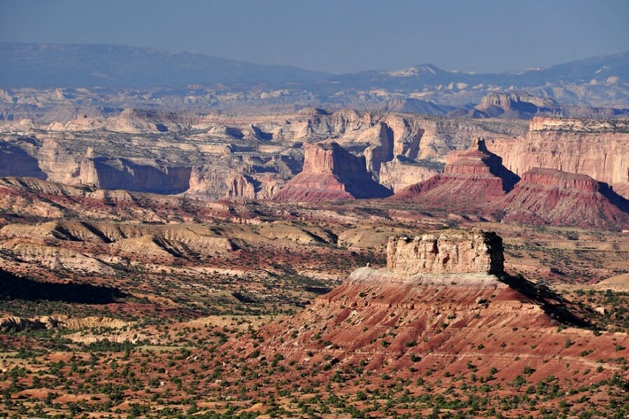 Rows and rows of majestic canyons at the San Rafael Swell