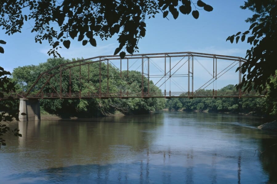 A nice bridge of the flowing waters of Skunk River