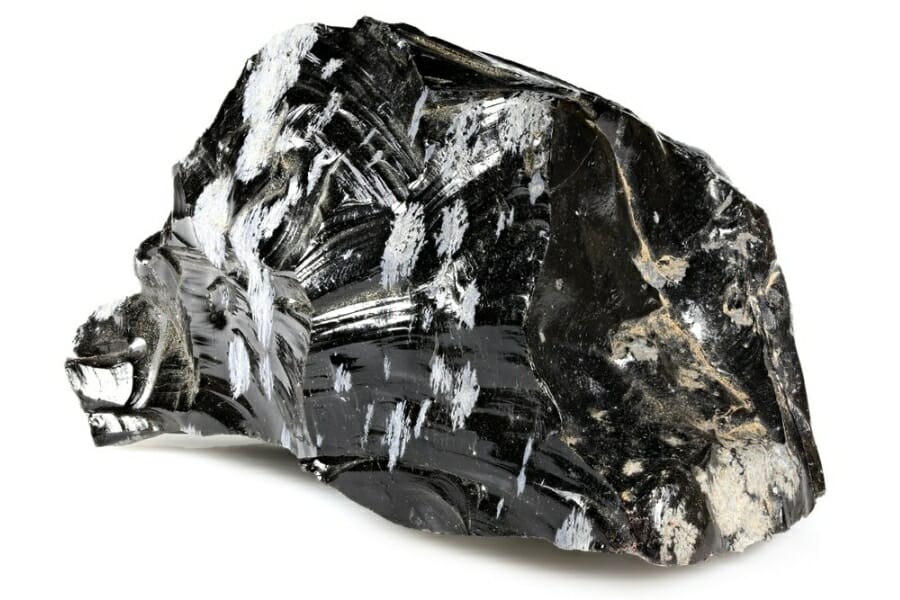 Huge sample of a Snowflake Obsidian showing its white, snowflake-shaped patterns