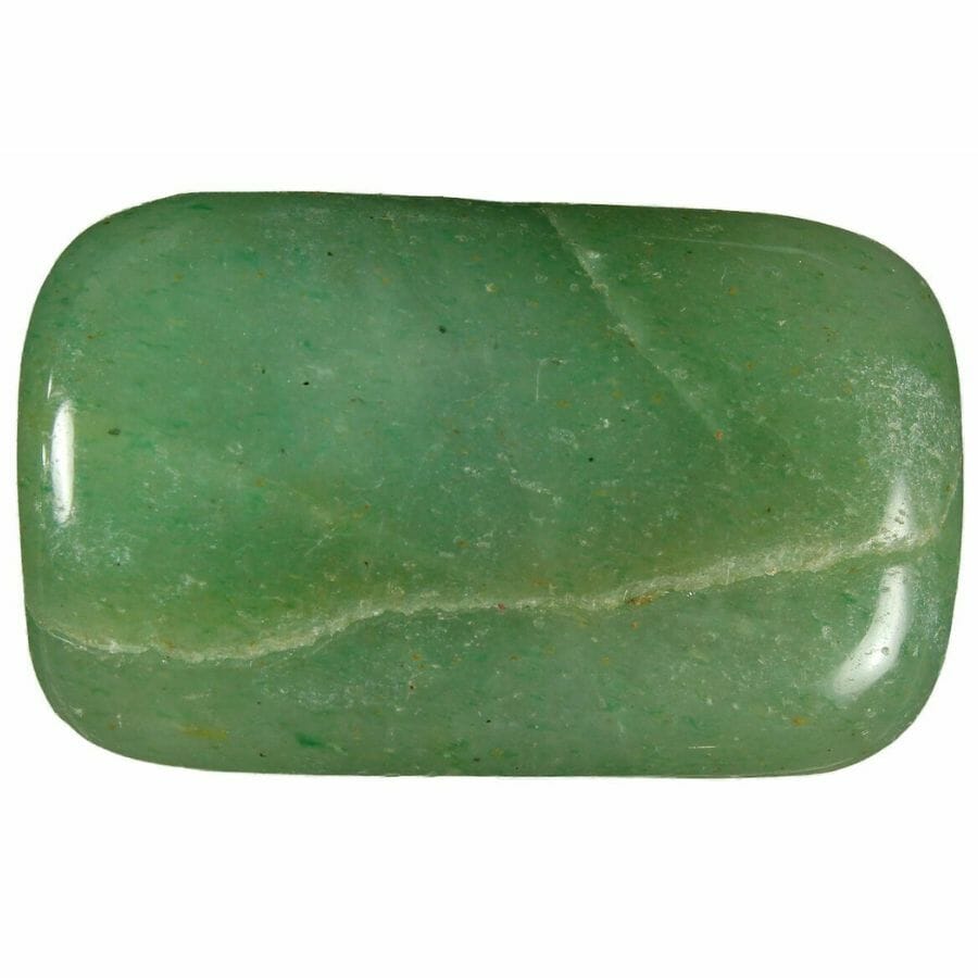 a piece of tumbled green aventurine