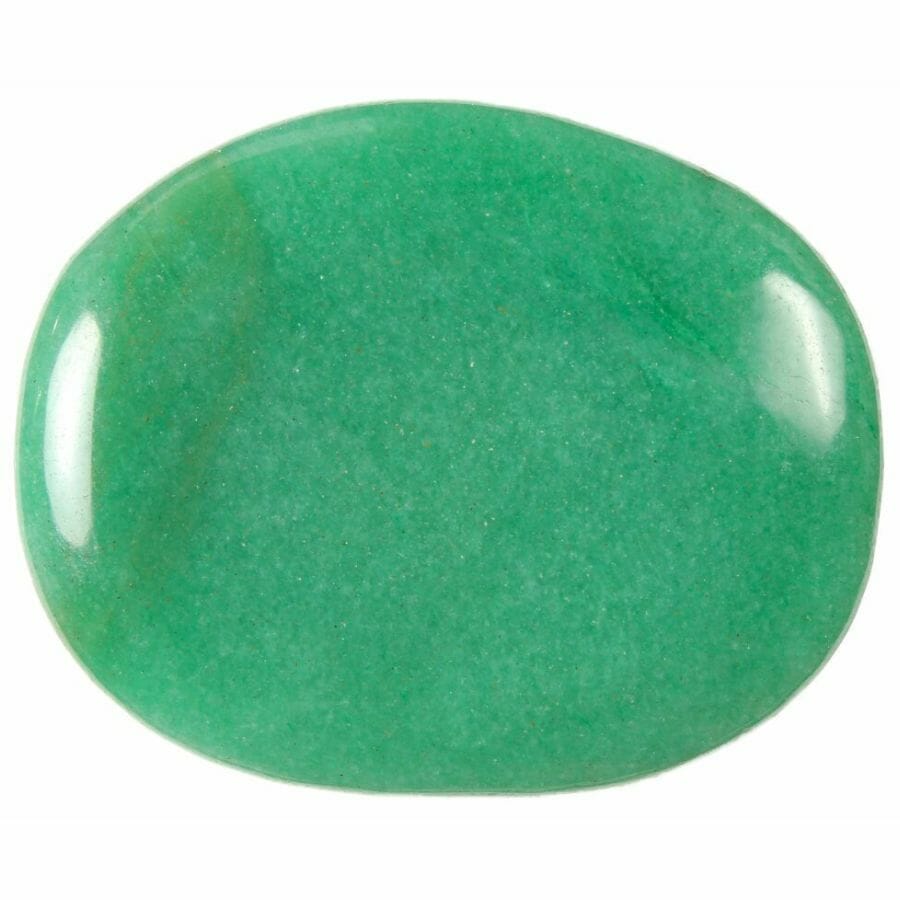 a piece of light green polished aventurine