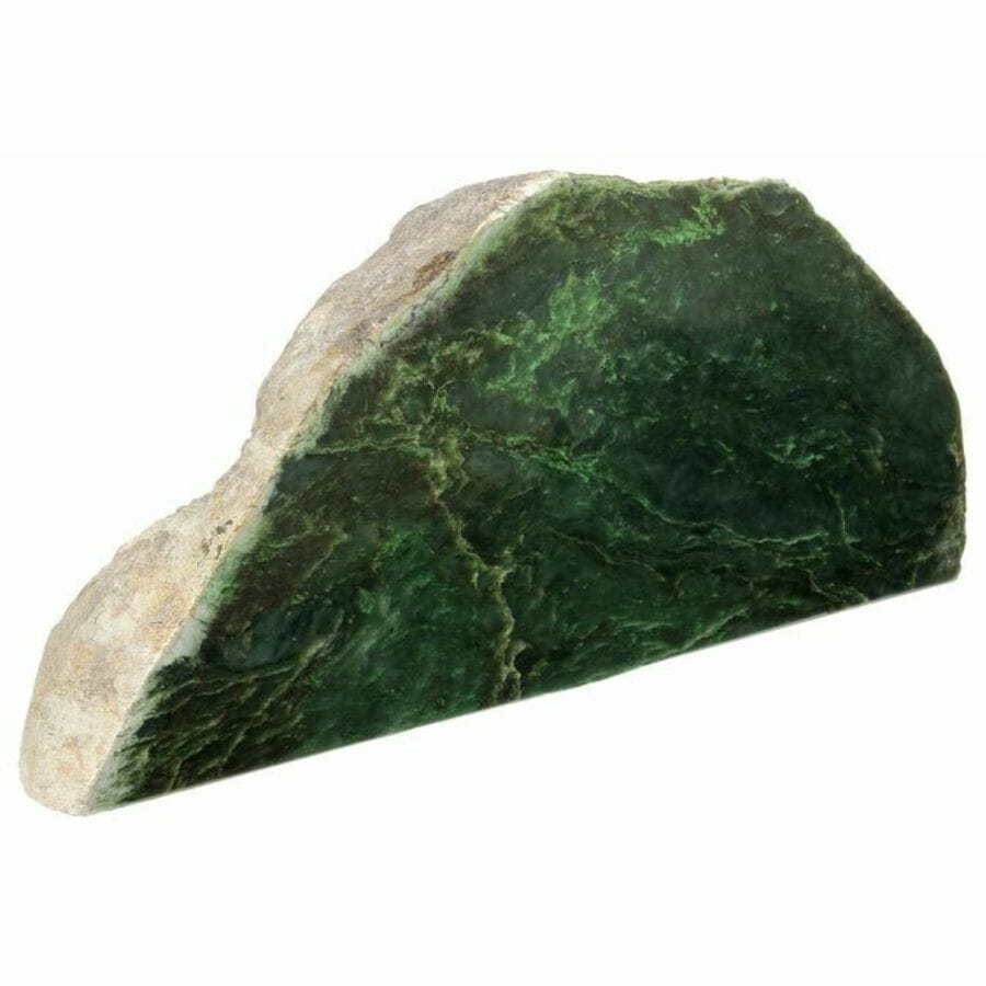 polished nephrite jade section