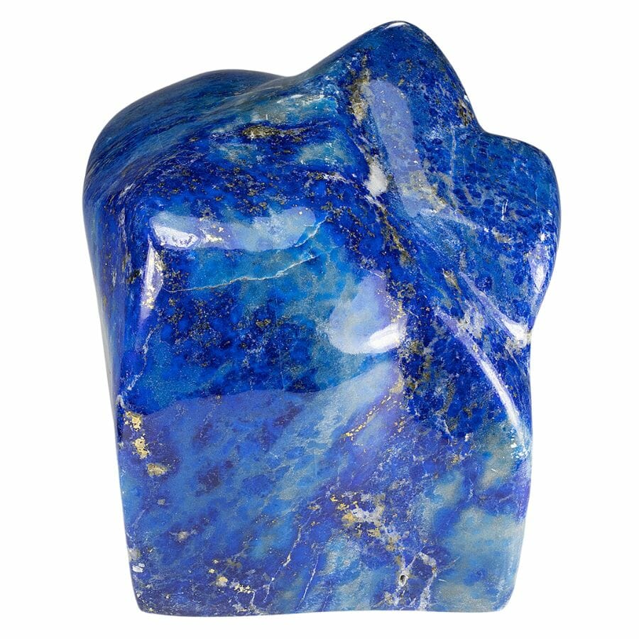 a piece of lapis lazuli with pyrite inclusions
