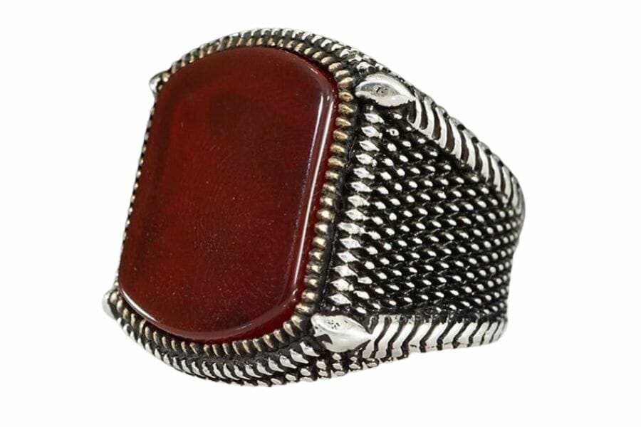 red agate ring