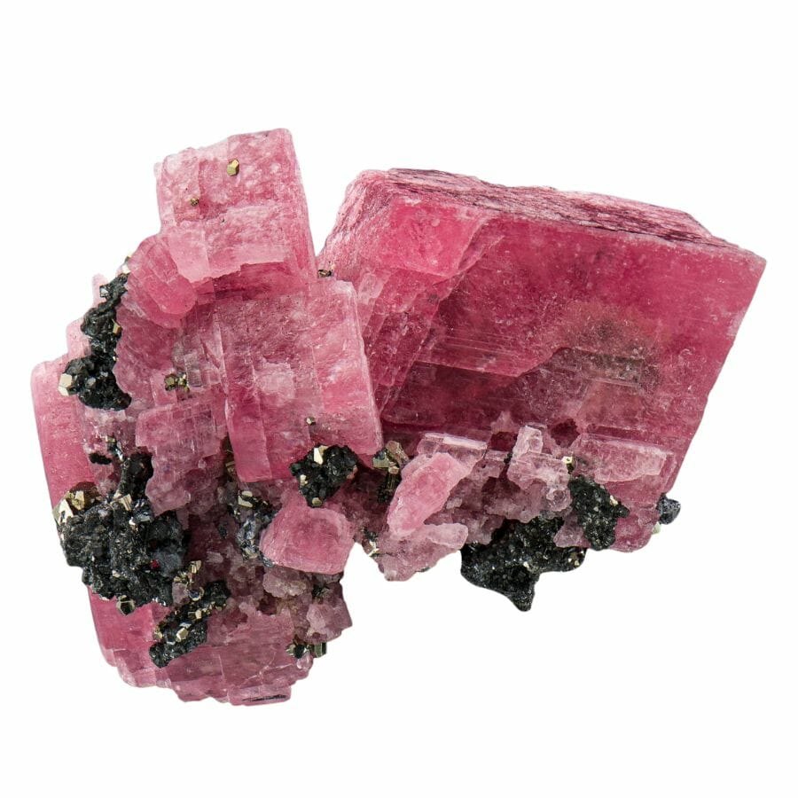 rough rhodochrosite crystal chunks
