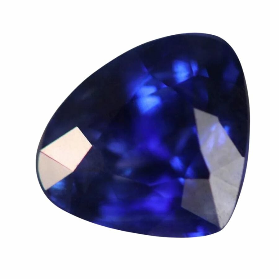 pear and mixed cut blue sapphire