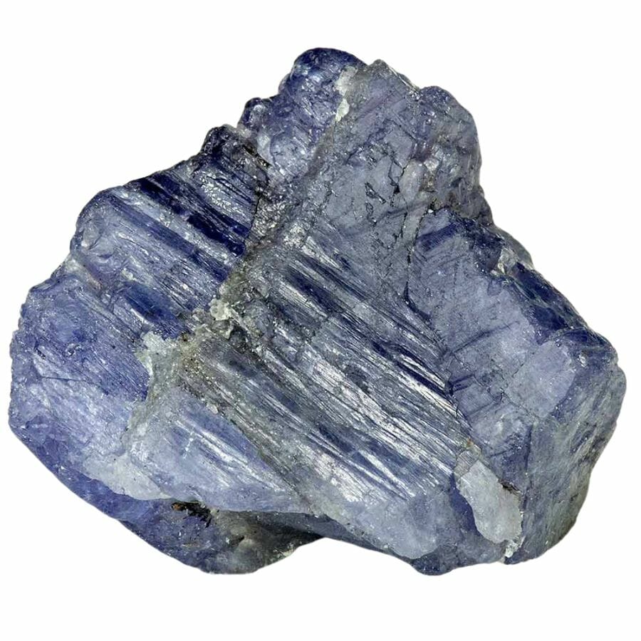 a piece of rough and unpolished tanzanite
