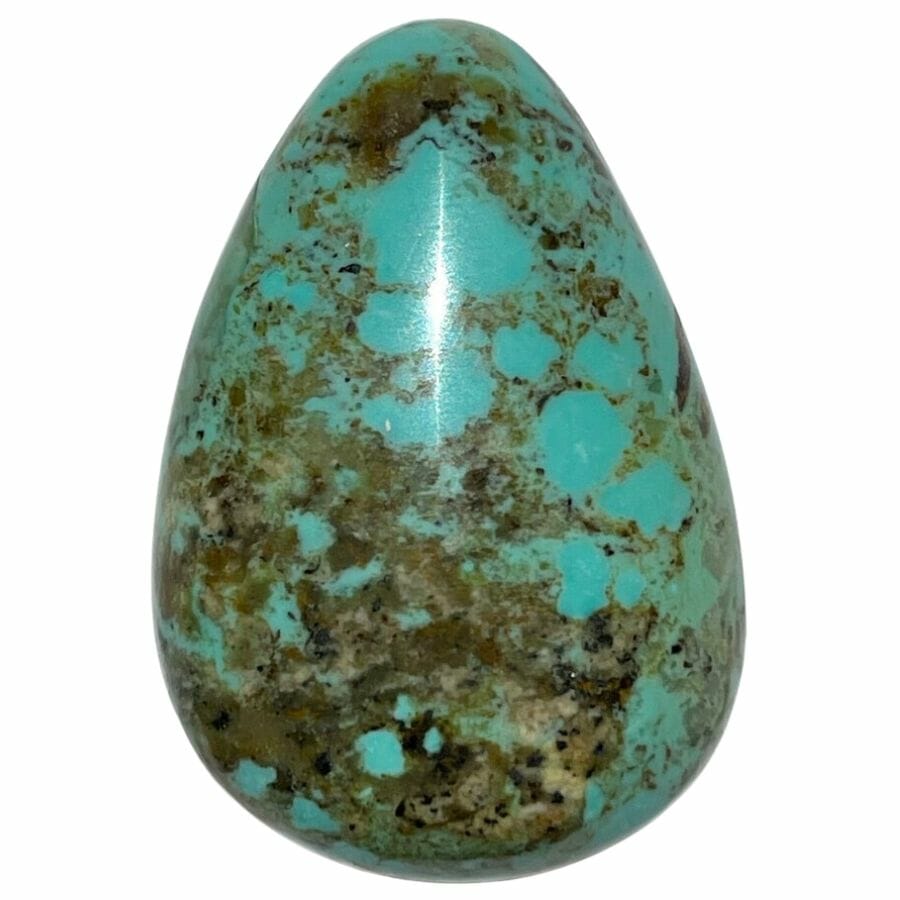 teardrop-shaped turquoise cabochon