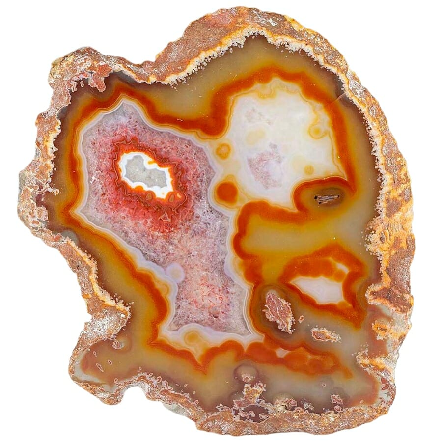 Close-up look at the amazing patterns of an agate