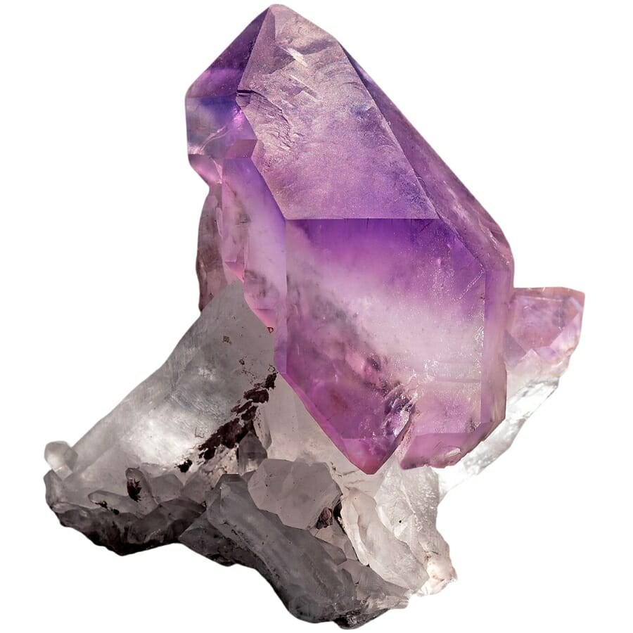 Beautiful purplish-pink amethyst gem