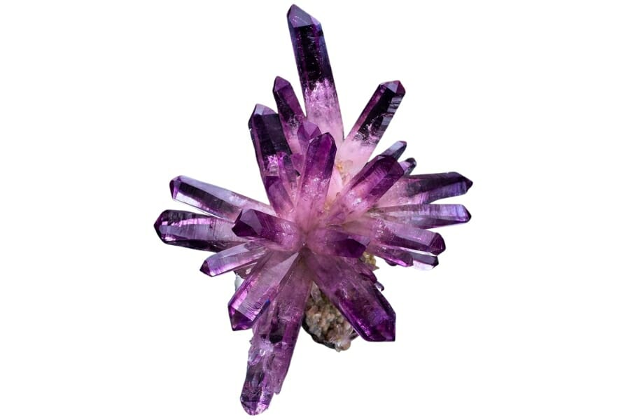 Deep purple Amethyst with amazing crystal form