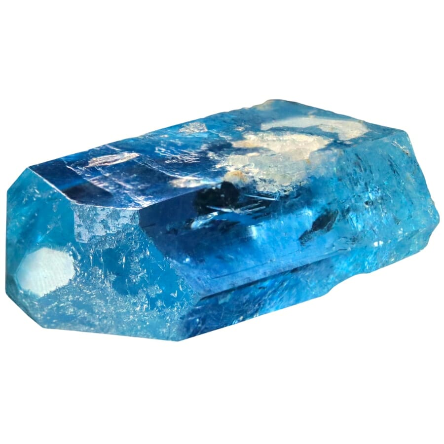 Beautiful shade of blue aquamarine specimen