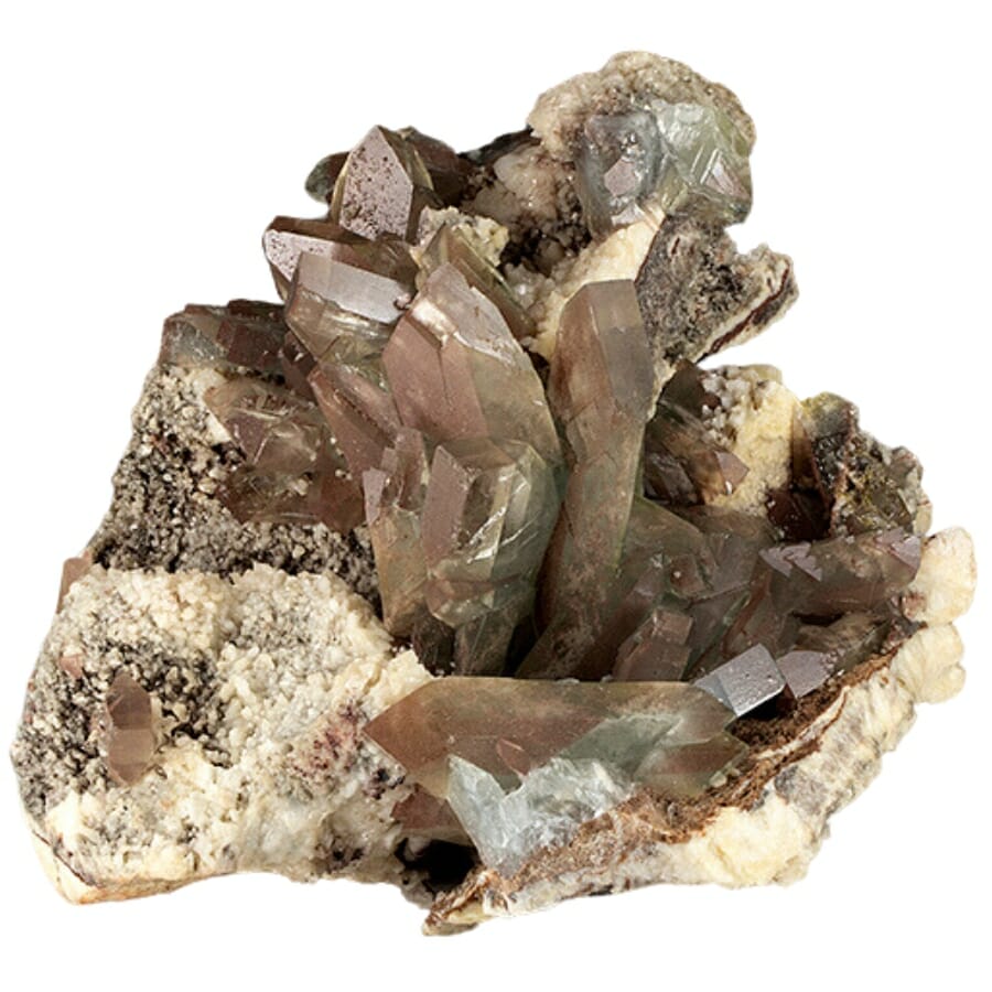 A magnificent barite crystal with amazing crystal formations in the middle
