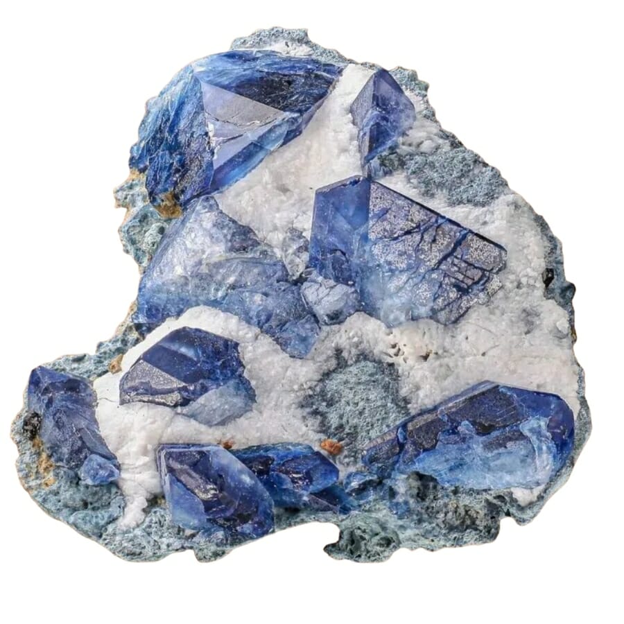 A rare benitoite with a unique ethereal blue color