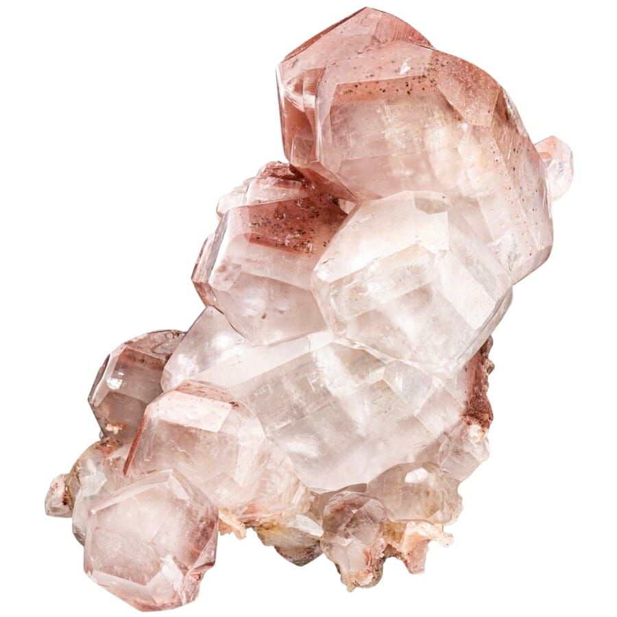 Pinkish clear calcite with hematite inclusions
