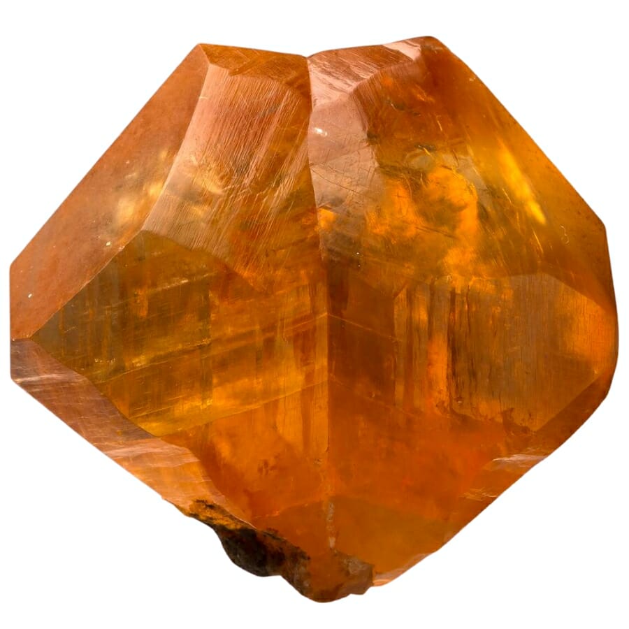 Gemmy orange calcite