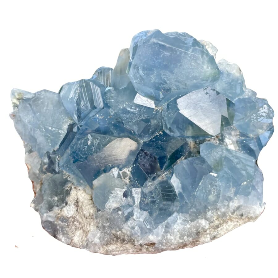 A spectacular light blue celestite crystal 