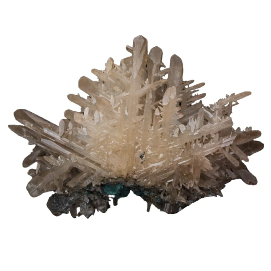 Majestic brown cerussite crystal with a stunning snowflake-like formation