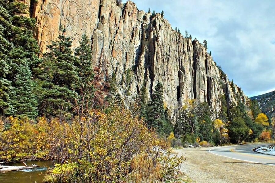 The majestic formation of the Cimarron Canyon