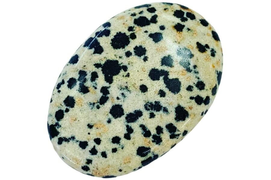 A Dalmatian stone cabochon
