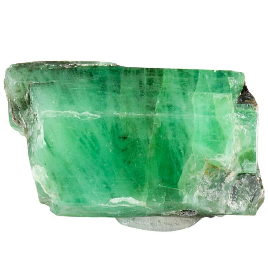 Slightly translucent light green Emerald 