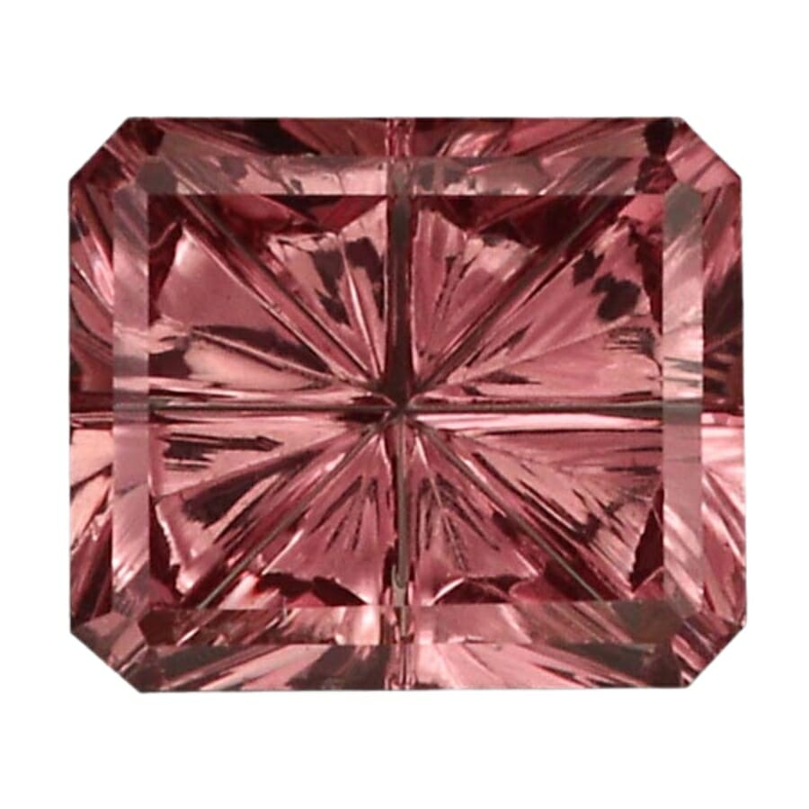 A dazzling garnet gemstone with a square cut