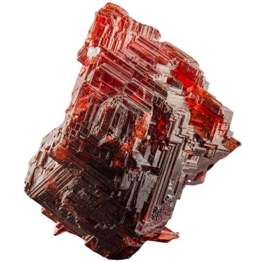 Deep red to light red spessartine garnet