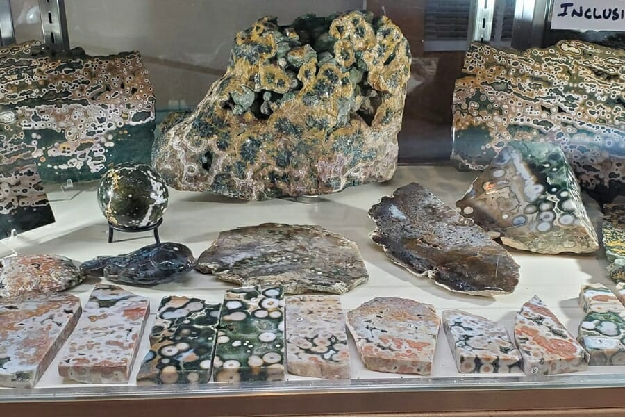 A look at some of the specimens displayed at the GOLDHEART: Stones And Such