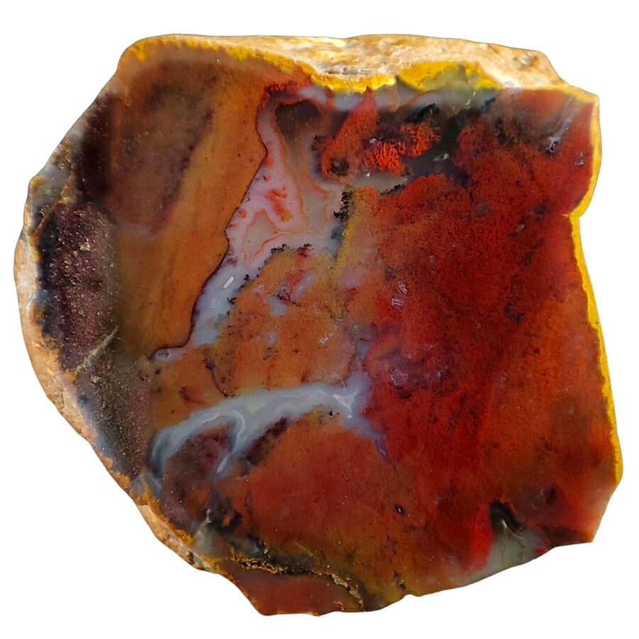 Close-up look at a jasp-agate showing characteristics of both jasper and agate