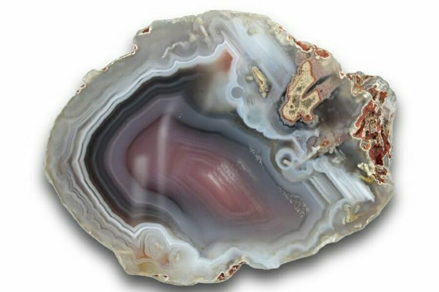 A gorgeous agate specimen with different hues