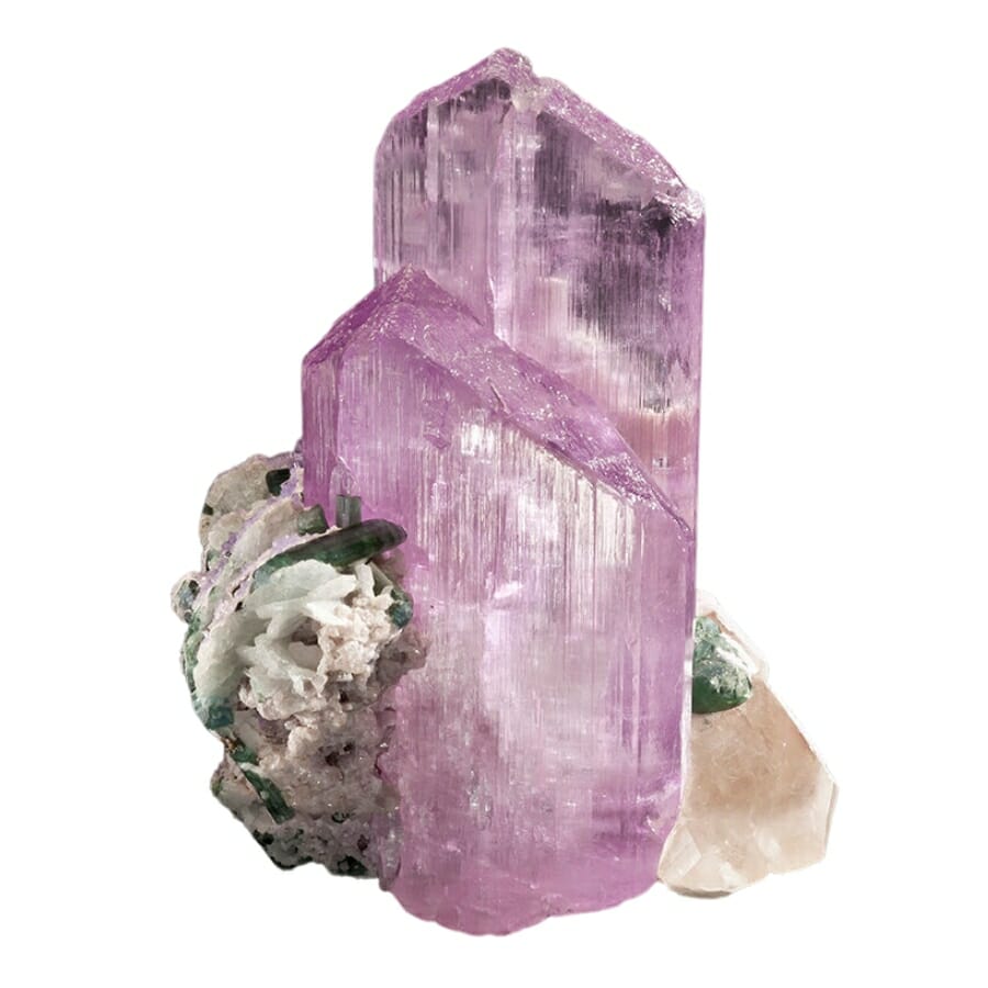 A very elegant kunzite crystal tower