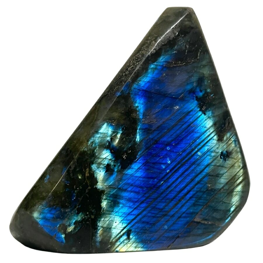 A mesmerizing labradorite with patterns and hues of the sea