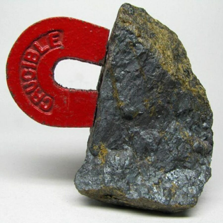 Testing the magnetism of a mineral