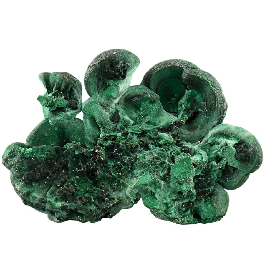 Green malachite in interesting crystal formation