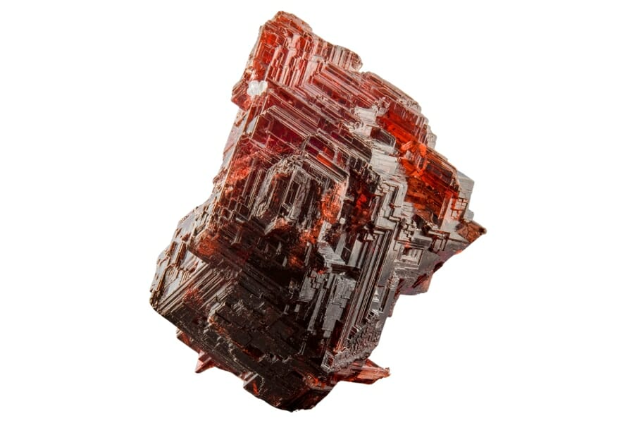 A stunning garnet specimen with a very intricate and fascinating natural pattern