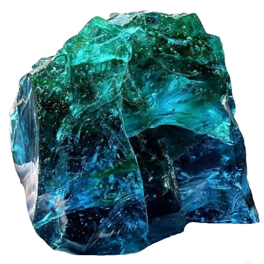 An elegant Andara crystals with hues like the ocean waters and bubbles