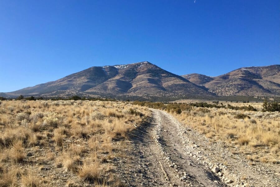 Wide view of the beautiful landscapes of the Onaqui Mountains in Tooele County